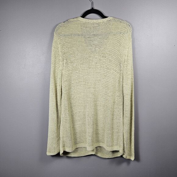 Sigird Olsen Button Up Cardigan Sweater Women’s Size 1x Light Sage Loose Knit - Picture 2 of 6